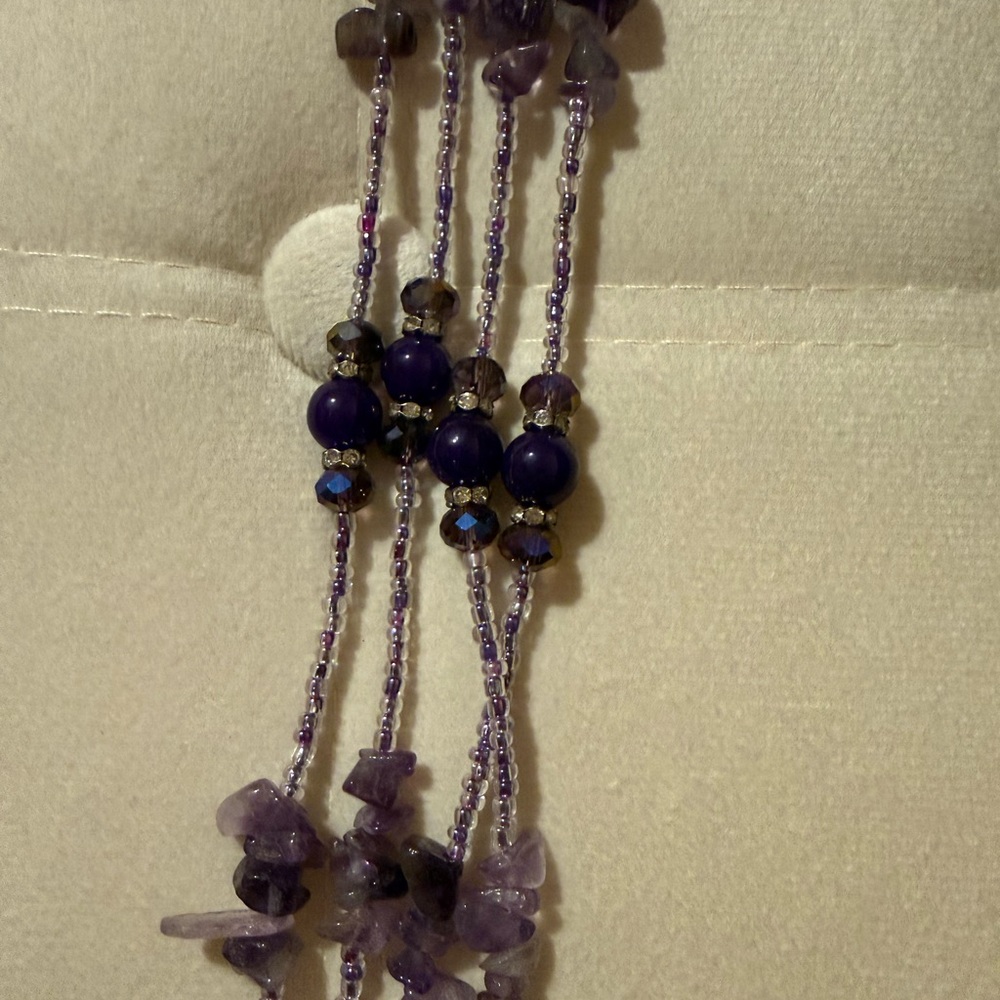 Beautiful Handmade 55inch amethyst necklace - Picture 4 of 4